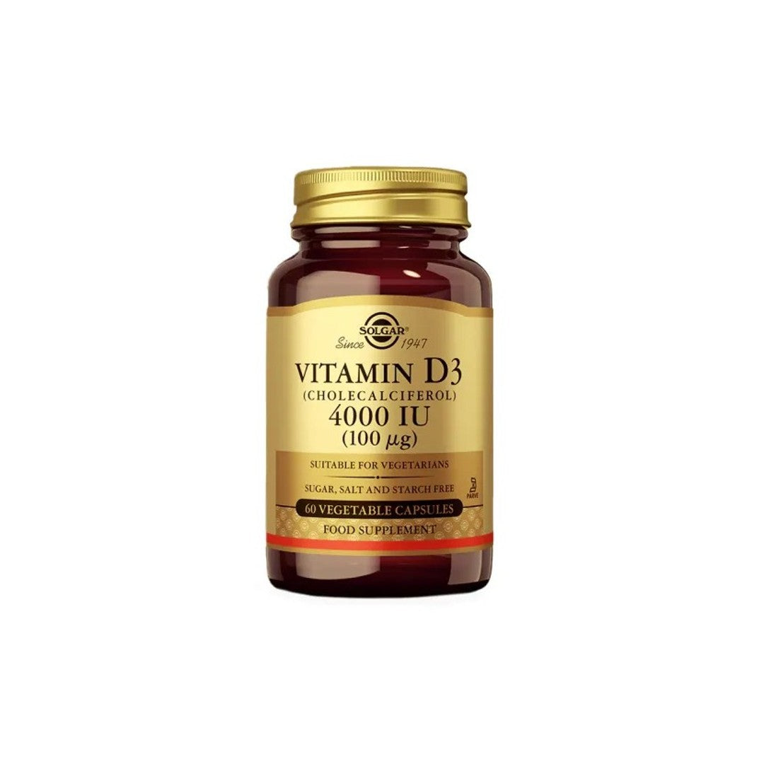 Vitamin D3 (Cholecalciferol) 4000 IU 100 mcg 60 pflanzliche Kapseln Solgar